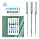 130/705 H-M Igły do jedwabiu i mikrofazy SCHMETZ do maszyn domowych mix 2x60, 2x70, 1x80 op.5szt.