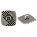 Guzik metalowy ozdobny 18mm
Guzik ozdobny kwadratowy 18mm, metalowy, na stopce do przyszycia.