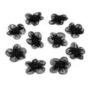 Ozdoby - kwiatki organtynowe 25mm z koralikami