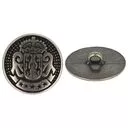 Guzik metalowy mundurowy na stopce 20mm 100szt.