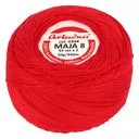 Kordonek Maja 8 50g 340m kolor 0344 czerwony