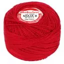 Kordonek Maja 8 50g 340m kolor 0345 czerwony