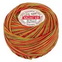 Kordonek Multi 10 50g 280m kolor 205 zielony-pomarańczowy-czerwony