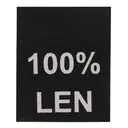 Wszywki surowcowo-ostrzegawcze 100% LEN czarne 20 x 25mm