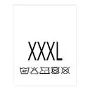 Wszywki przepis prania rozmiar XXXL Pranie 40° 20 x 22mm