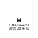 Wszywki surowcowo-ostrzegawcze rozmiar M 100% Bawełna 60° duże