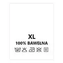 Wszywki surowcowo-ostrzegawcze rozmiar XL 100% Bawełna 60° duże