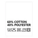 Wszywki surowcowo-ostrzegawcze 60% COTTON 40% POLYESTER 40° 20 x 22mm