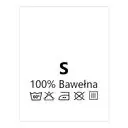 Wszywki surowcowo-ostrzegawcze rozmiar S 100% Bawełna 60° duże