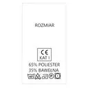 Wszywki surowcowo-ostrzegawcze rozmiar dowolny 65% POLIESTER 35% BAWEŁNA 60° CE duże