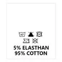 Wszywki surowcowo-ostrzegawcze 5% ELASTHAN 95% COTTON 40° 20 x 22mm