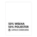 Wszywki surowcowo-ostrzegawcze 50% WEŁNA 50% POLIESTER czyścić chemicznie 20 x 22mm