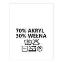 Wszywki surowcowo-ostrzegawcze 30% WEŁNA 70% AKRYL 30° prać ręcznie 20 x 22mm