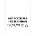 Wszywki surowcowo-ostrzegawcze 90% POLYESTER 10% ELASTHAN 40° 20 x 22mm