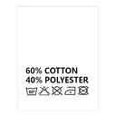 Wszywki surowcowo-ostrzegawcze 60% COTTON 40% POLYESTER 60°