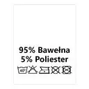 Wszywki surowcowo-ostrzegawcze 95% Bawełna 5% Poliester 40°