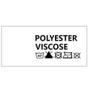 Wszywki surowcowo-ostrzegawcze POLYESTER VISCOSE 40° 32 x 15mm