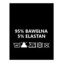 Wszywki surowcowo-ostrzegawcze 95% BAWEŁNA 5% ELASTAN 40° B-So 052 czarne
