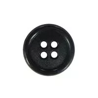 Guziki ubraniowe czterodziurkowe 15mm 24G kolor czarny 500szt.
