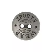 Guzik metalowy 12mm  stare srebro madis
