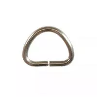 Półkole metalowe 12mm madis srebrne