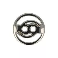 Guzik metalowy 15mm srebrny madis