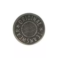 Guzik jeans 17mm ciemny srebrny madis
