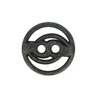 Guzik metalowy 15mm stare srebro madis