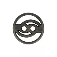 Guzik metalowy 20mm ciemny srebrny madis