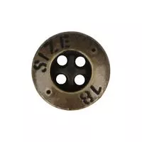 Guzik metalowy 11mm 100szt.
Klasyczny guzik metalowy, czterodziurkowy o średnicy 11mm.

Zastosowanie: bluzki, koszule, sukienki, wyroby kaletnicze i odzieżowe.