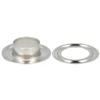 Oczko metalowe 15mm z podkładką krótka tulejka srebrne 1000szt.