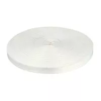 Taśma bistorowa do smyczy 10mm kolor biały 50mb