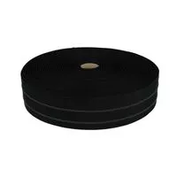 Gurt syntetyczny 45mm z gumkami kolor czarny 50mb