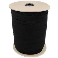 Guma z dziurką tkana 20mm kolor czarny 100mb