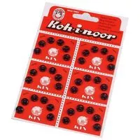 Zatrzaski metalowe 6,5mm kolor czarny 36 szt.