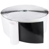 Rzep 100mm z KLEJEM pętelka CZARNA  /karton-250m/madis