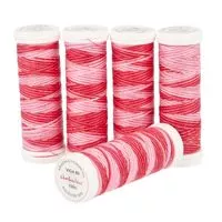 Nici do szycia Viga 80 9044 multicolor czerwono-różowy 150m