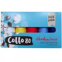 ​​Nici do szycia Cotto 80 zestaw (5x500m) NIEBO (SKY)