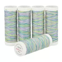 Nici do szycia Viga 80 9042 multicolor żółto-zielony 150m
