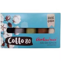 Nici do szycia Cotto 80 zestaw (5x500m) ZIEMIA (EARTH)