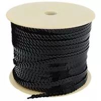 Taśma cekinowa 6mm kolor czarny 90mb