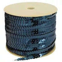 Taśma cekinowa 6mm kolor niebieski morski 90mb