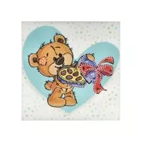 Zestaw z koralikami do haftu VDV 11x11 wzór TN-0950 Bear in Love