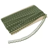 Koronka syntetyczna 12mm kolor zielony op.25m