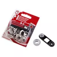 Oczka metalowe 8mm kolor srebrny 10 par