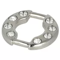 Ozdoba metalowa z cyrkoniami 6mm