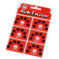 Zatrzaski metalowe 13,9mm kolor czarny 24 szt.