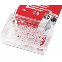 Zatrzaski plastikowe 7mm kolor bezbarwny 24kpl.
