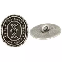 Guzik metalowy ozdobny 19mm
Guzik ozdobny owalny szer. 19mm wys. 23mm metalowy, na stopce do przyszycia.

Zastosowanie: bluzki, koszule, kurtki, płaszcze, wyroby kaletnicze i odzieżowe
