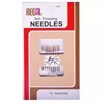 Karnet igieł dla słabowidzących Self-Threading złocone oczka 36-42 mm 12szt.